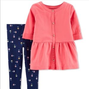 Carter’s Baby Girl’s Tunic & Floral Leggings NWT